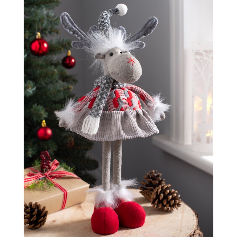 The Seasonal Aisle Standing Christmas Reindeer Figurine And Reviews Uk 3365